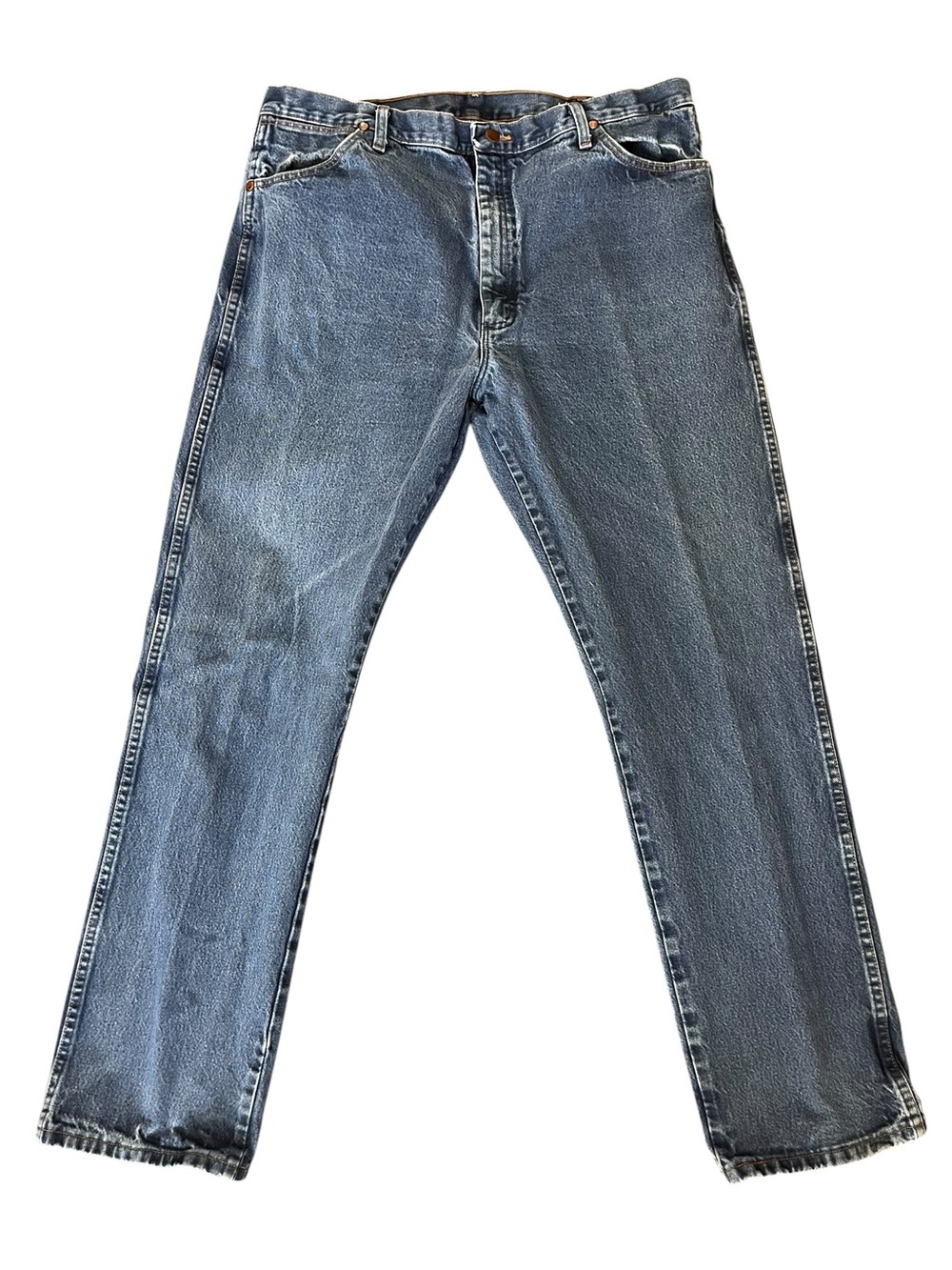 Wrangler Men’s Blue Denim Jeans 40x34 Straight Leg Western Cowboy Pants